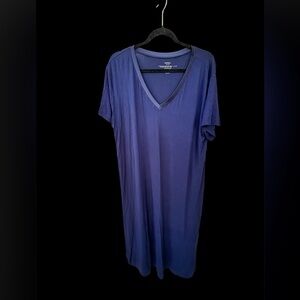 Women's Blue V-Neck Sleepwear